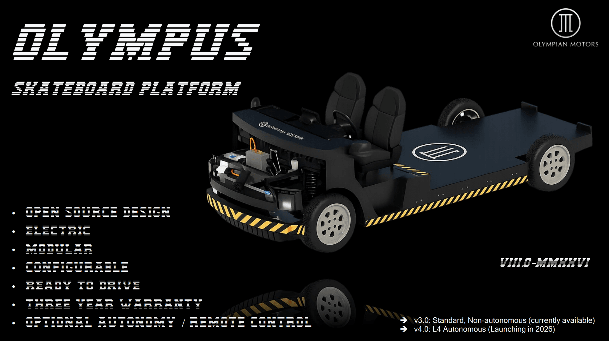 Modular EV Skateboard Platform Types