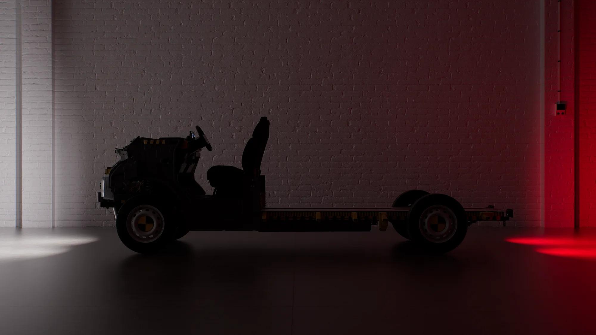 Olympus V3.0 platform render on a black background