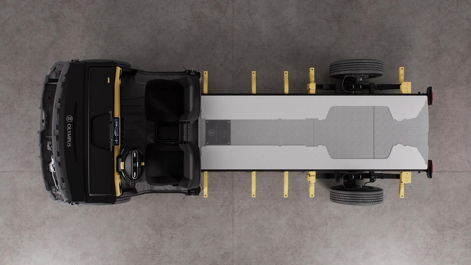 Top view of the Olympus V3.0 open EV platform