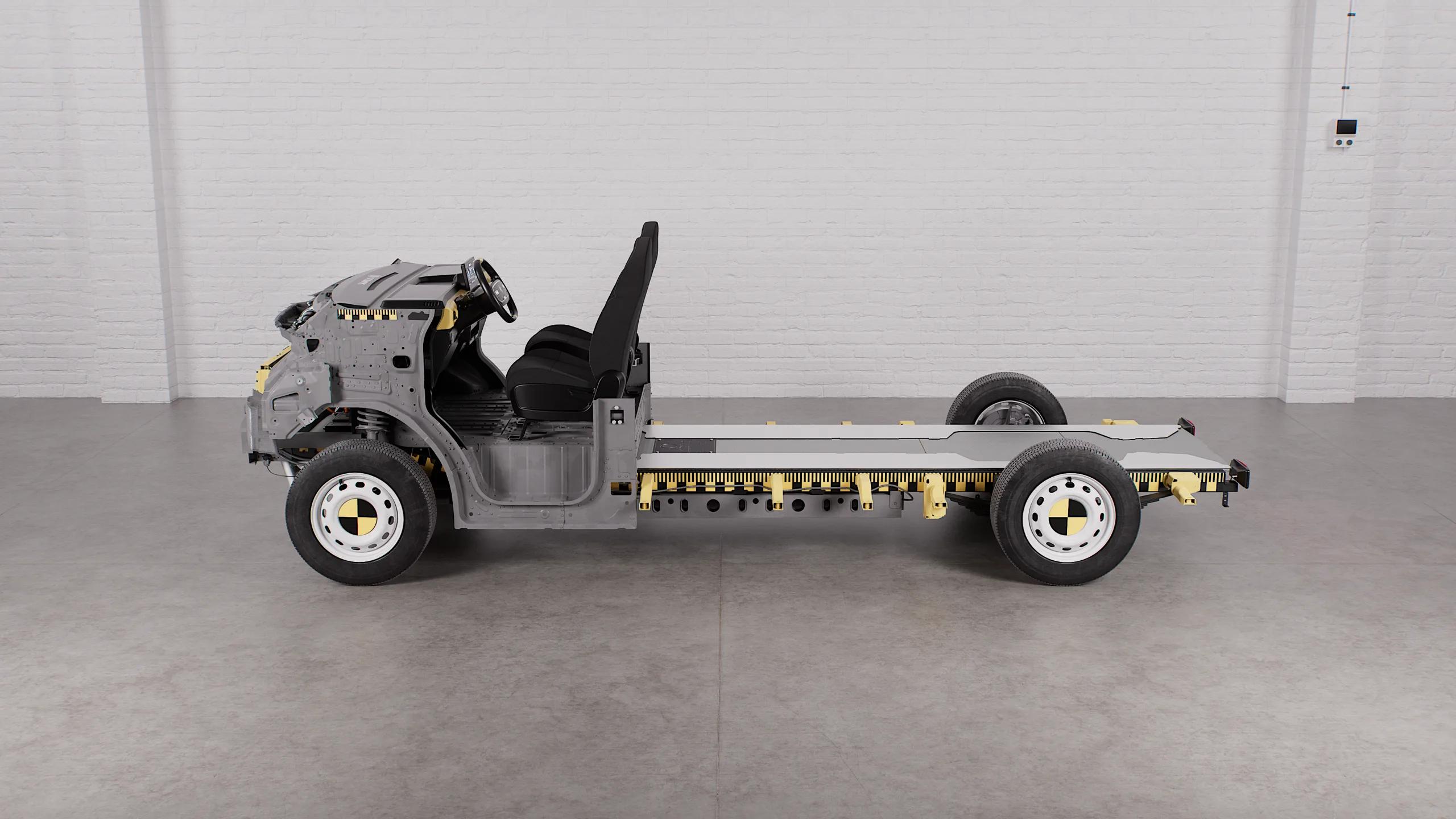 Side profile of an Olympus Open Platform chassis in a workshop